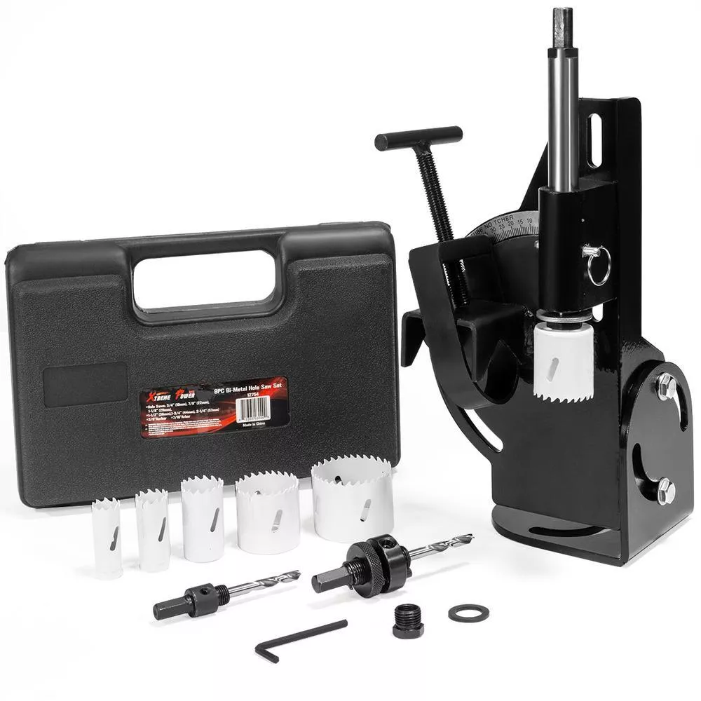 0.5 in. to 2.0 in. O.D Tube Notcher and Pipe Cutter with 60-Degree Notch and Hole Saw Kit