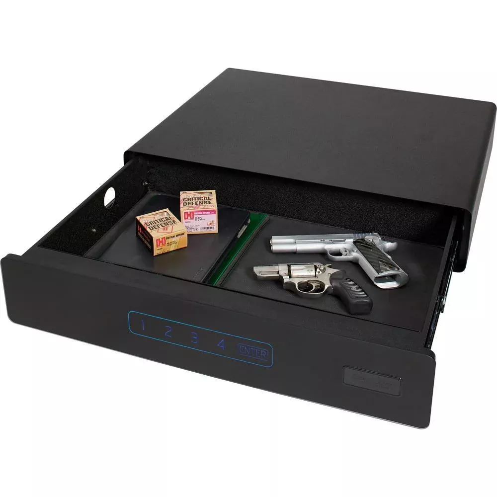 0.6807 cu. ft. 26 in. W x 5 in. H x 20 in. D Medium Under Bed Safe with Digital Lock