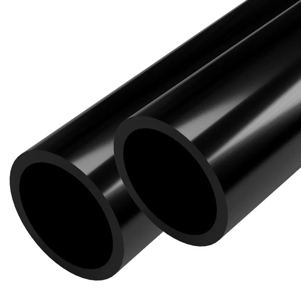 1-1/2 in. x 5 ft. Black Furniture Grade Schedule 40 PVC Pipe (2-Pack)