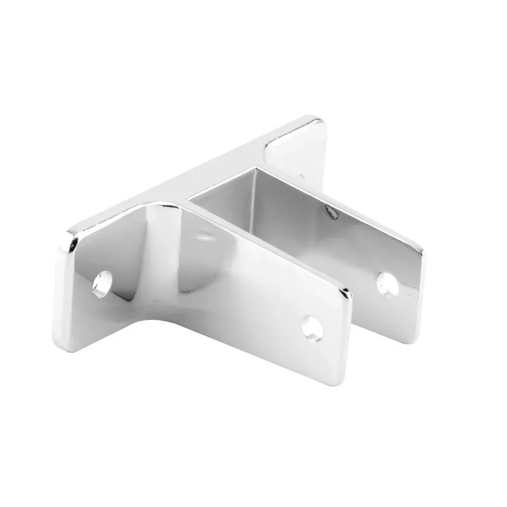 1 in. Chrome Zinc Alloy (Cast Zamak) Construction 2-Ear Restroom Partition Bracket
