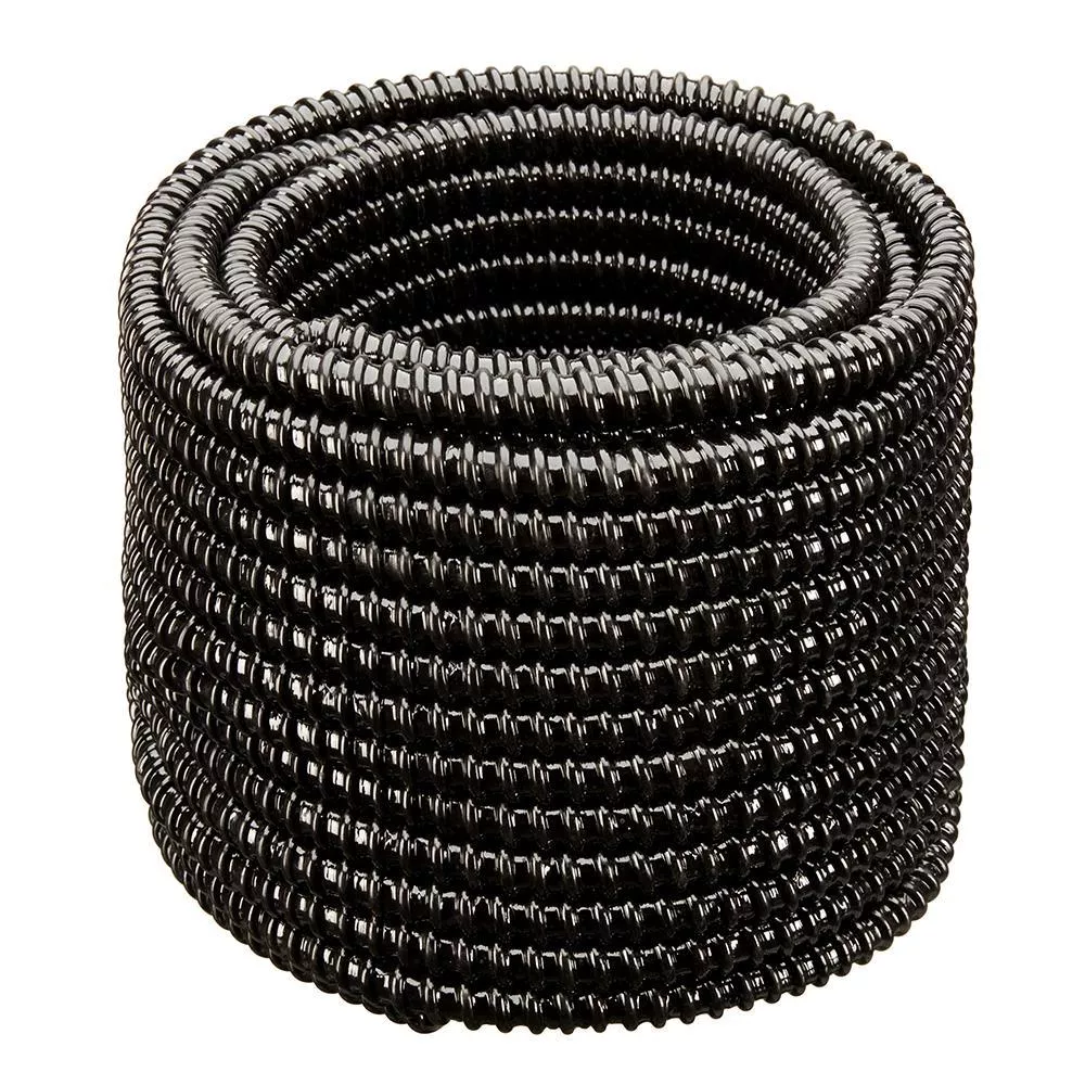1 in. Dia x 100 ft. MM Sizing Black Non Kink, Corrugated, Flexible PVC Pond Tubing