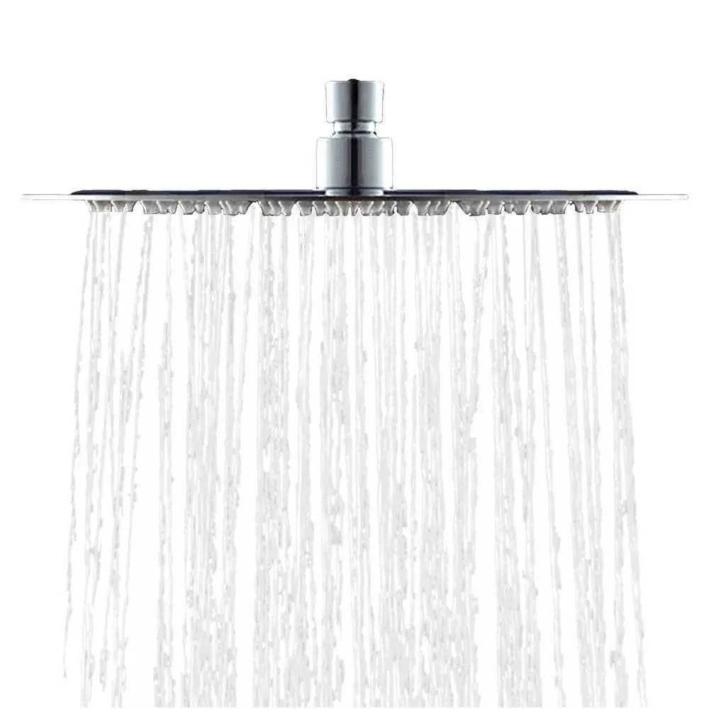 1-Spray 7.9 in. Single Wall Mount Body spray Fixed Rain Shower Head in Chrome