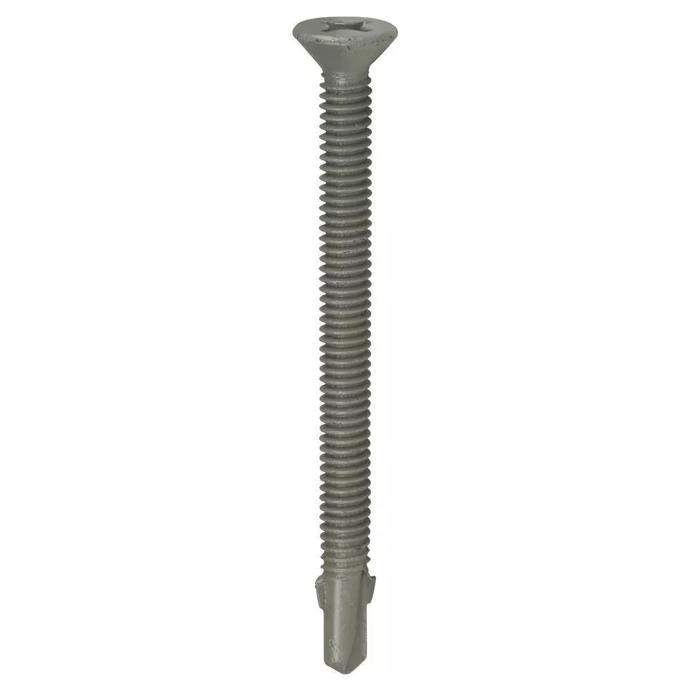 #12 x 2-3/4 in. Plymetal Zinc-Plated Steel Flat-Head Phillips Self-Tapping Screws with Wings (200-Pack)