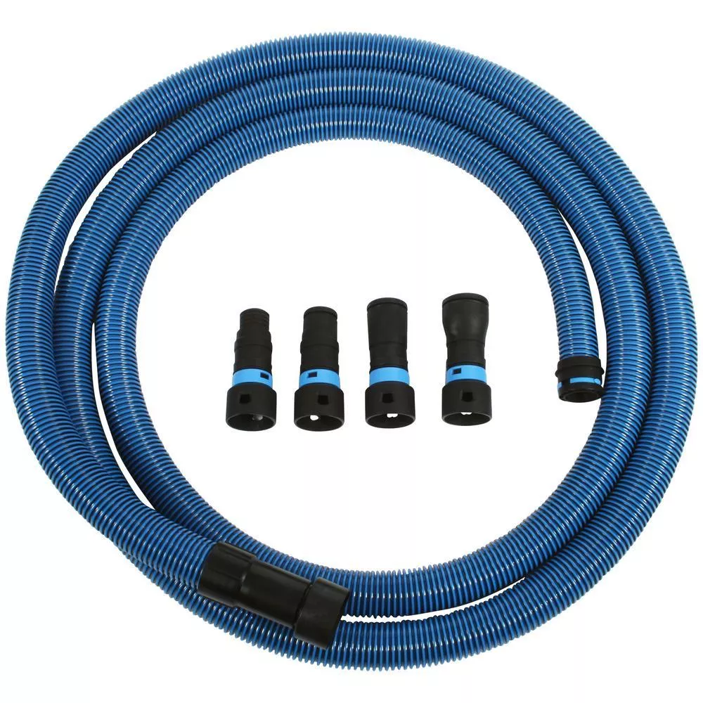 16 ft. Antistatic Vacuum Hose for Shop Vacs with Expanded Multi-Brand Power Tool Adapter Set