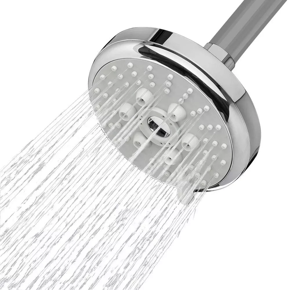 2-Spray 4.63 in. Single Wall Mount Body Spray Fixed Shower Head in Chrome