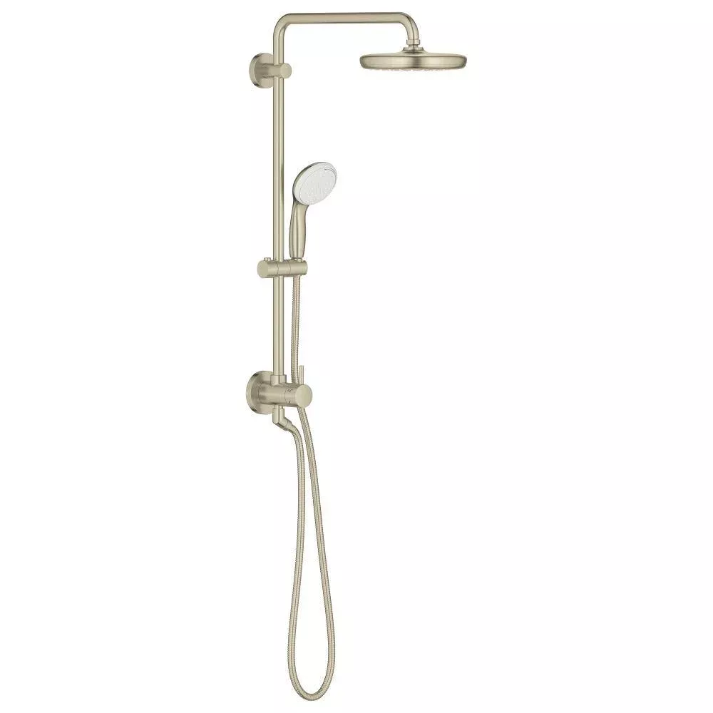 2-spray 8.25 in. Dual Shower Head and Handheld Shower Head in Brushed Nickel