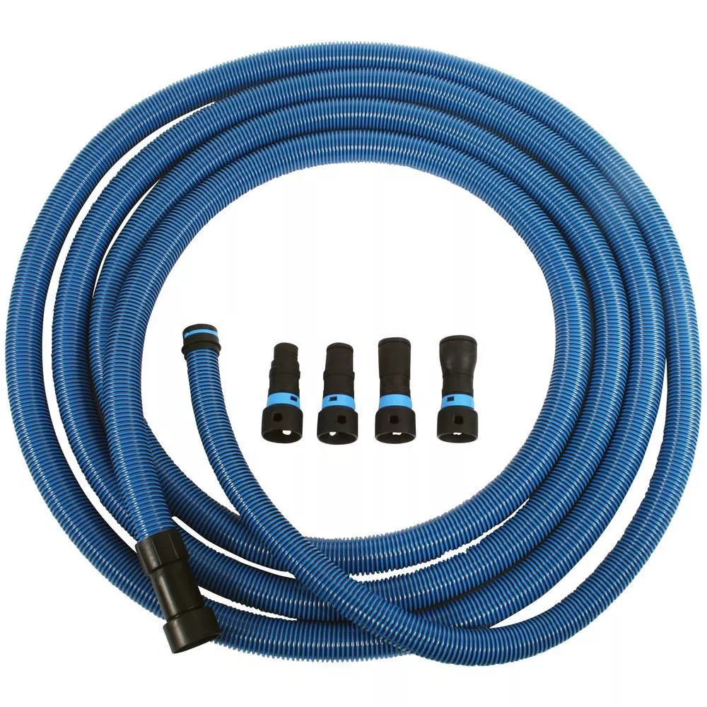 30 ft. Antistatic Vacuum Hose for Shop Vacs with Expanded Multi-Brand Power Tool Adapter Set