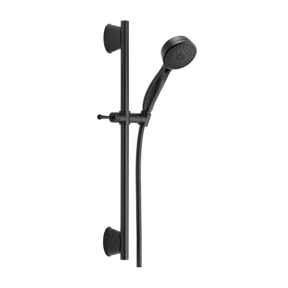 ActivTouch 9-Spray 3.7 in. Single Wall Mount Handheld Shower Head in Matte Black