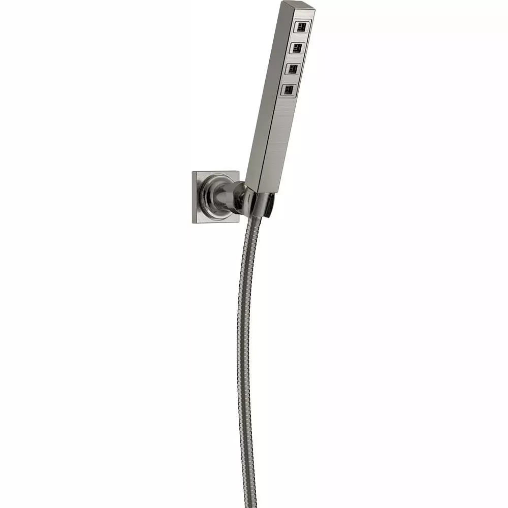 Ara 1-Spray 1.4 in. Single Wall Mount Handheld H2Okinetic Shower Head in Stainless