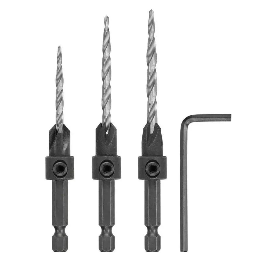 DEWALT 3-Piece Assorted High-Speed Steel Twist Drill Bit Set
