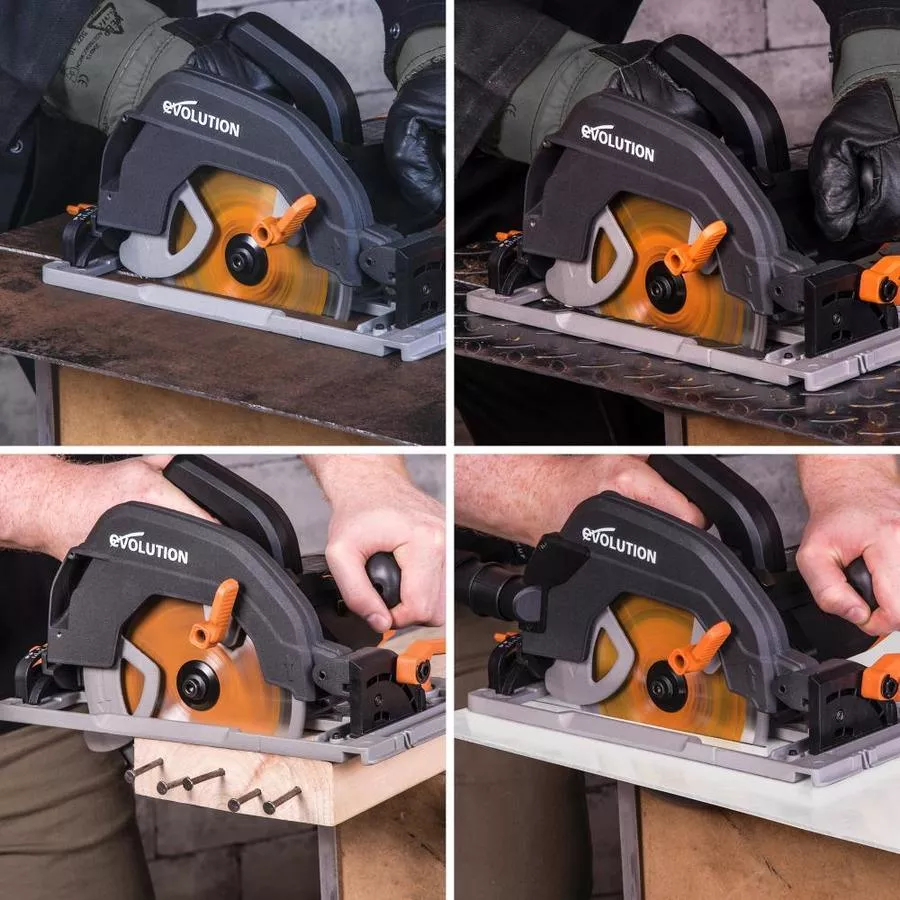 Evolution R185CCSX 15-Amp 7-1/4-in Corded Circular Saw with Aluminum Shoe