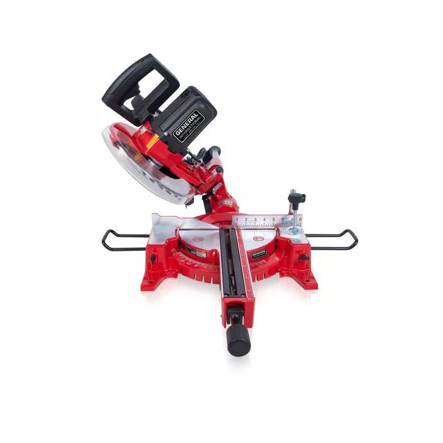 General International General International Power Products Division Power Tool 10-in 15-Amp 1.5-Volt Single Bevel Sliding Compound Corded Miter Saw