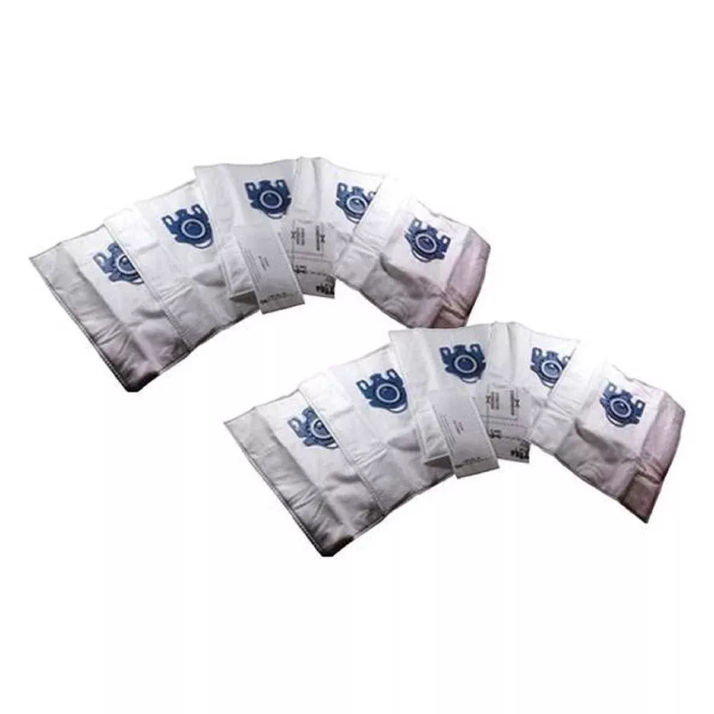 GN Deluxe Cloth Bags and 4 Filters Replacement for Miele, Compatible with Part 7189520 (10-Pack)