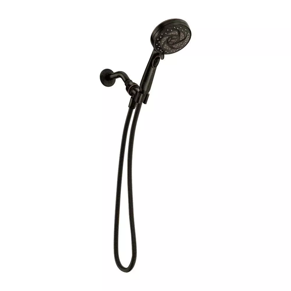 Propel 5-Spray 4.5 in. Single Wall Mount Low Flow Handheld Adjustable Shower Head in Mediterranean Bronze