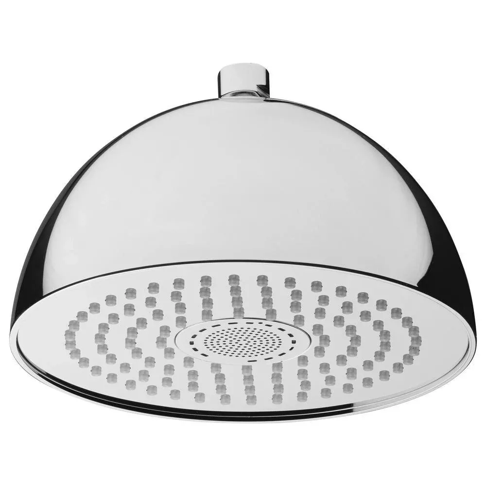 Sound Round 1-Pattern 2.5 GPM 7.87 in. Ceiling Mount Rain Shower Head with Integrated Bluetooth in Chrome